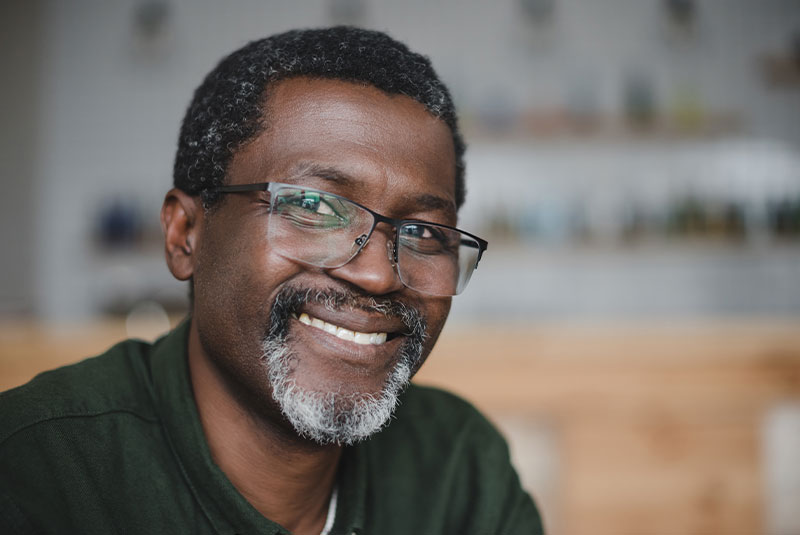 denture patient smiling